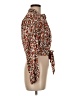 Cynthia Rowley Animal Print Brown Long Sleeve Blouse Size M - photo 4