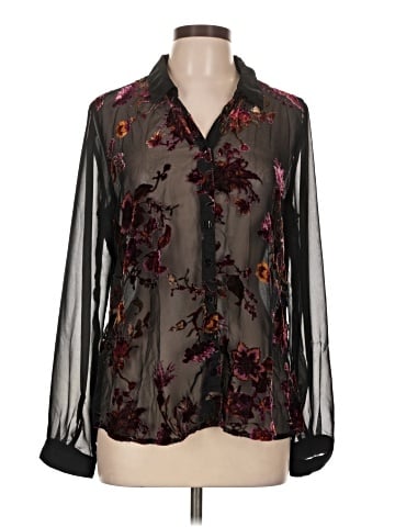Roz & Ali Long Sleeve Blouse (view 1)