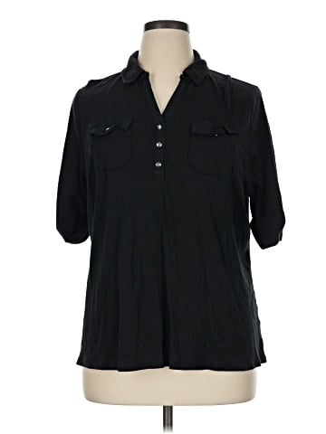 Croft & Barrow 3/4 Sleeve Button-Down Shirt (view 1)