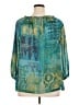 Chaps Teal 3/4 Sleeve Blouse Size XL - photo 2