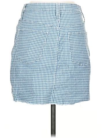 Madewell Stretch Straight Mini Skirt in Gingham: Raw-Hemmed Edition (view 2)
