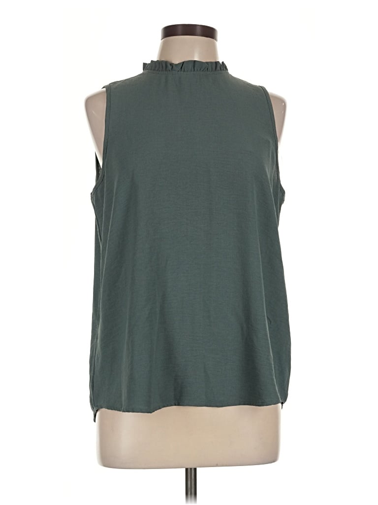 Pre-owned Olivia Grey Sleeveless Blouse In Green