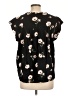 Buffalo by David Bitton 100% Viscose Floral Black Short Sleeve Blouse Size L - photo 2