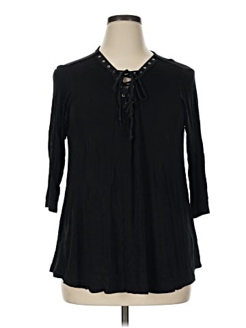 Bobeau 3/4 Sleeve Blouse (view 1)