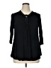 Bobeau 100% Cotton Black 3/4 Sleeve Blouse Size 1X - photo 1