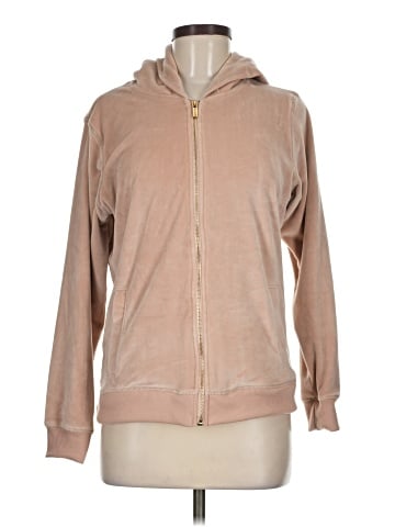 White Mark Zip Up Hoodie (view 1)