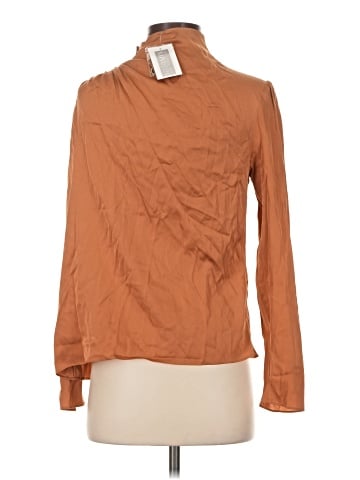 Intermix Long Sleeve Silk Top (view 2)
