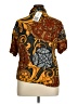 Carole Little Paisley Brown Short Sleeve Blouse Size XL (estimated) - photo 2