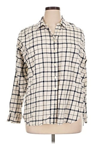 Ann Taylor LOFT 3/4 Sleeve Button-Down Shirt (view 1)