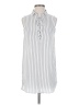 Lumiere 100% Polyester Silver Sleeveless Blouse Size S - photo 1