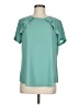 Van Heusen 100% Polyester Teal Short Sleeve Blouse Size M - photo 1