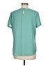 Van Heusen 100% Polyester Teal Short Sleeve Blouse Size M - photo 2