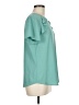 Van Heusen 100% Polyester Teal Short Sleeve Blouse Size M - photo 4