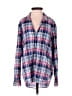 Grayson 100% Cotton Plaid Blue Long Sleeve Button-Down Shirt Size XS (1) - photo 1