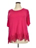 Investments 100% Polyester Pink Short Sleeve Top Size 2X - photo 1