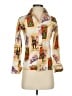 Unbranded 100% Polyester Print Gold 3/4 Sleeve Blouse Size S - photo 1