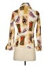 Unbranded 100% Polyester Print Gold 3/4 Sleeve Blouse Size S - photo 2