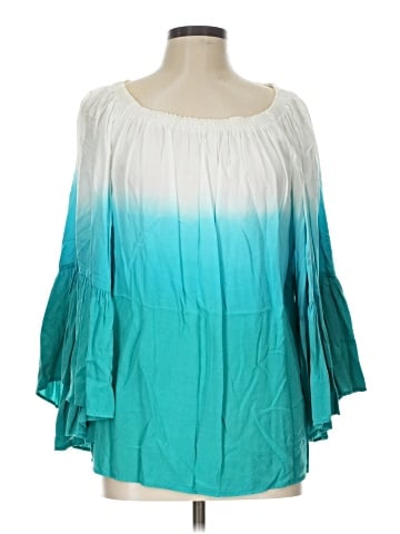 Easel 3/4 Sleeve Blouse (view 1)
