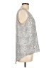 Attention 100% Polyester Silver Sleeveless Top Size L - photo 4