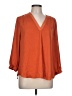 Vince Camuto 100% Polyester Orange 3/4 Sleeve Blouse Size L - photo 1