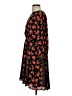Ann Taylor 100% Polyester Print Black Casual Dress Size 4 - photo 5