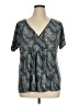 Susan Graver Animal Print Silver Short Sleeve T-Shirt Size XL - photo 1