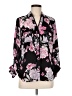 Candie's 100% Polyester Floral Black 3/4 Sleeve Blouse Size M - photo 1