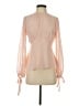 Topshop 100% Polyester Pink Long Sleeve Blouse Size 4 - photo 1