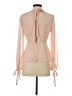 Topshop 100% Polyester Pink Long Sleeve Blouse Size 4 - photo 2