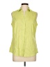 Foxcroft Green Sleeveless Button-Down Shirt Size 10 - photo 1