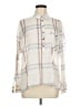 BDG 100% Cotton Plaid Ivory Long Sleeve Button-Down Shirt Size M - photo 1