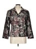Sag Harbor Print Gray Blazer Size 12 - photo 1