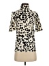 Shan Animal Print Ivory Short Sleeve Top Size S (estimated) - photo 1