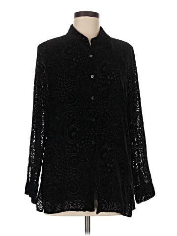 Carole Little Long Sleeve Silk Top (view 1)
