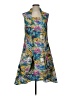 Kozan 100% Polyester Print Blue Cocktail Dress Size S - photo 1