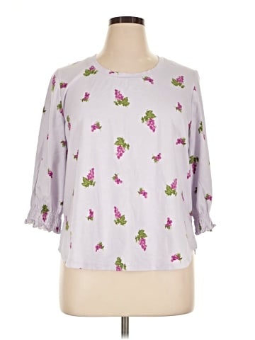 Cuddl Duds 3/4 Sleeve Blouse (view 1)