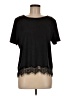 Design Lab Lord & Taylor Gray Black Short Sleeve Top Size M - photo 1