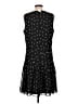 Ann Taylor 100% Polyester Stars Black Cocktail Dress Size 12 (tall) - photo 2