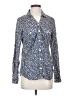 Columbia 100% Cotton Print Blue Long Sleeve Blouse Size S - photo 1