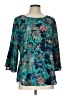 Van Heusen 100% Polyester Teal 3/4 Sleeve Blouse Size L - photo 1