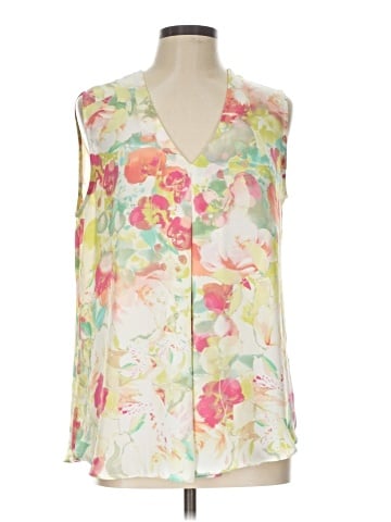 Rose + Olive Sleeveless Blouse (view 1)