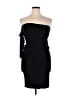 PrettyLittleThing Solid Black Cocktail Dress Size 14 - photo 1