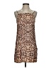 Topshop Animal Print Brown Cocktail Dress Size 2 - photo 1