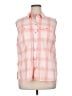 Eddie Bauer Plaid Pink Sleeveless Button-Down Shirt Size XL - photo 1