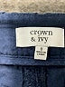 Crown & Ivy 100% Cotton Chevron-herringbone Blue Shorts Size 8 - photo 3