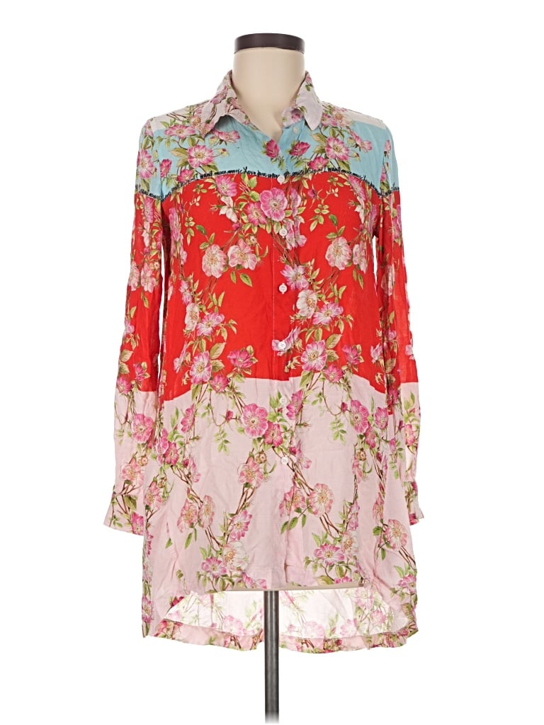 Pre-owned Desigual Long Sleeve Blouse In Red