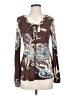 Venus Brown Long Sleeve Blouse Size S - photo 1