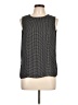 T Tahari 100% Polyester Gray Sleeveless Blouse Size L - photo 1