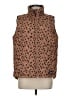 Lands' End 100% Polyester Animal Print Brown Vest Size M (petite) - photo 1