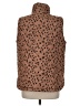 Lands' End 100% Polyester Animal Print Brown Vest Size M (petite) - photo 2